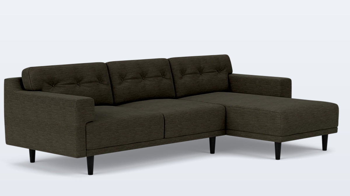 remi 2-piece sectional (button) - fabric