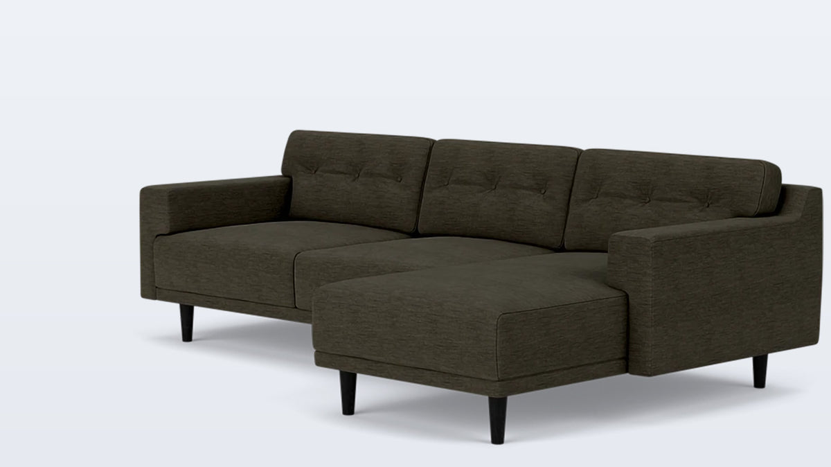 remi 2-piece sectional (button) - fabric