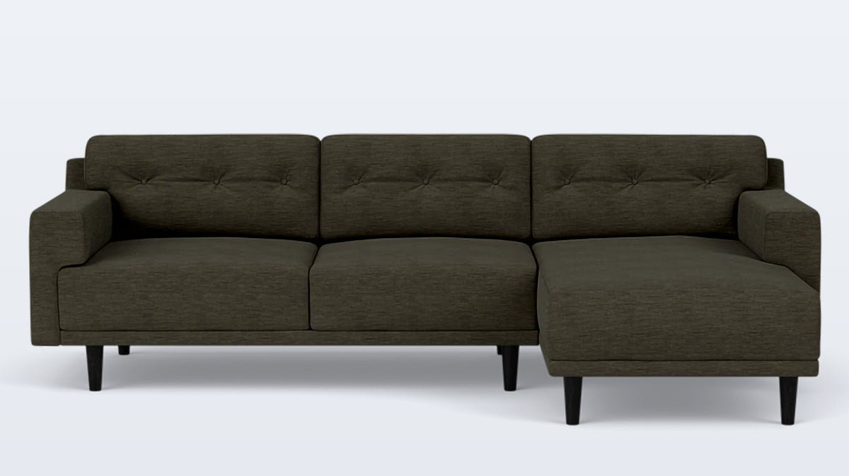 remi 2-piece sectional (button) - fabric