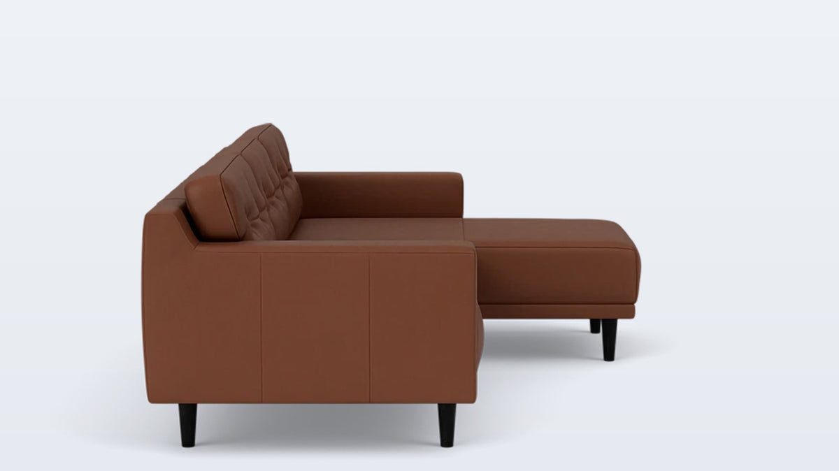 remi 2-piece sectional (button) - leather