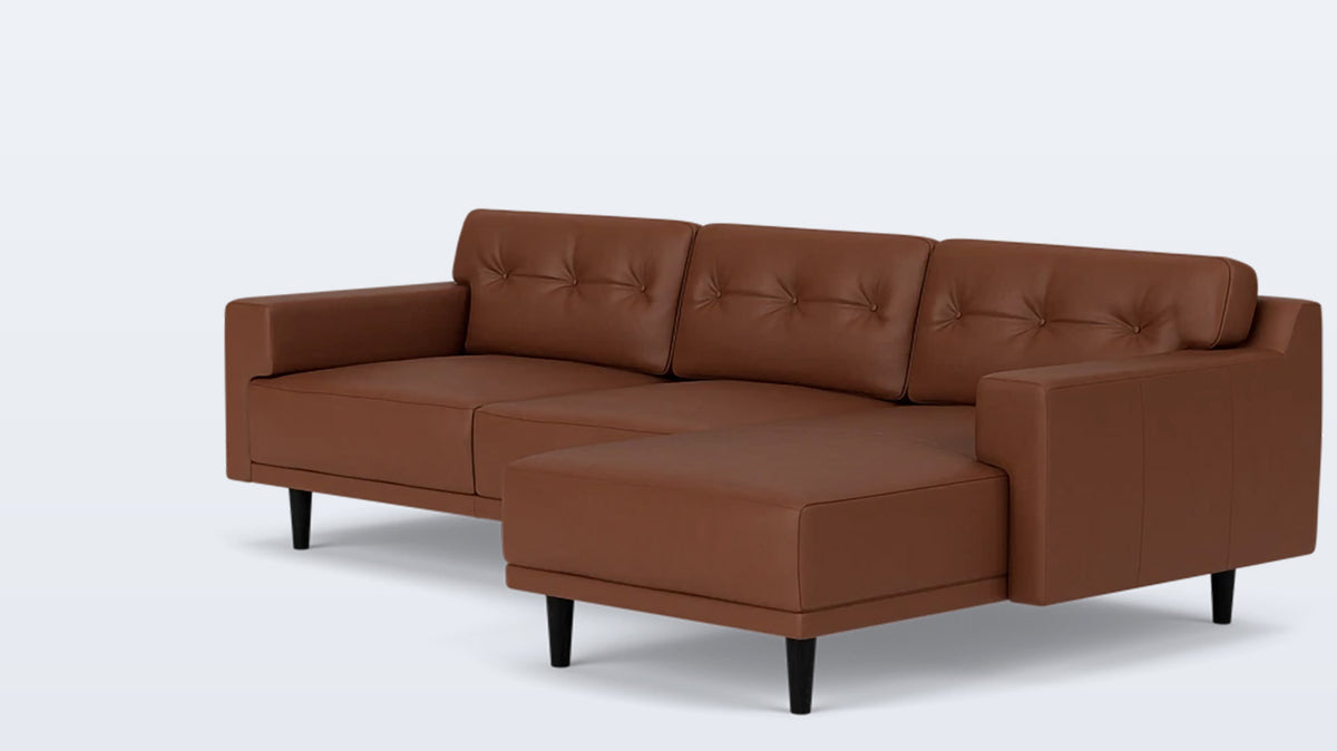 remi 2-piece sectional (button) - leather