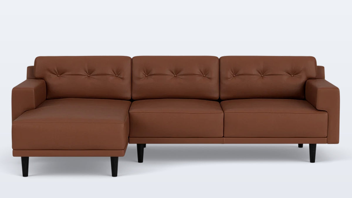 remi 2-piece sectional (button) - leather