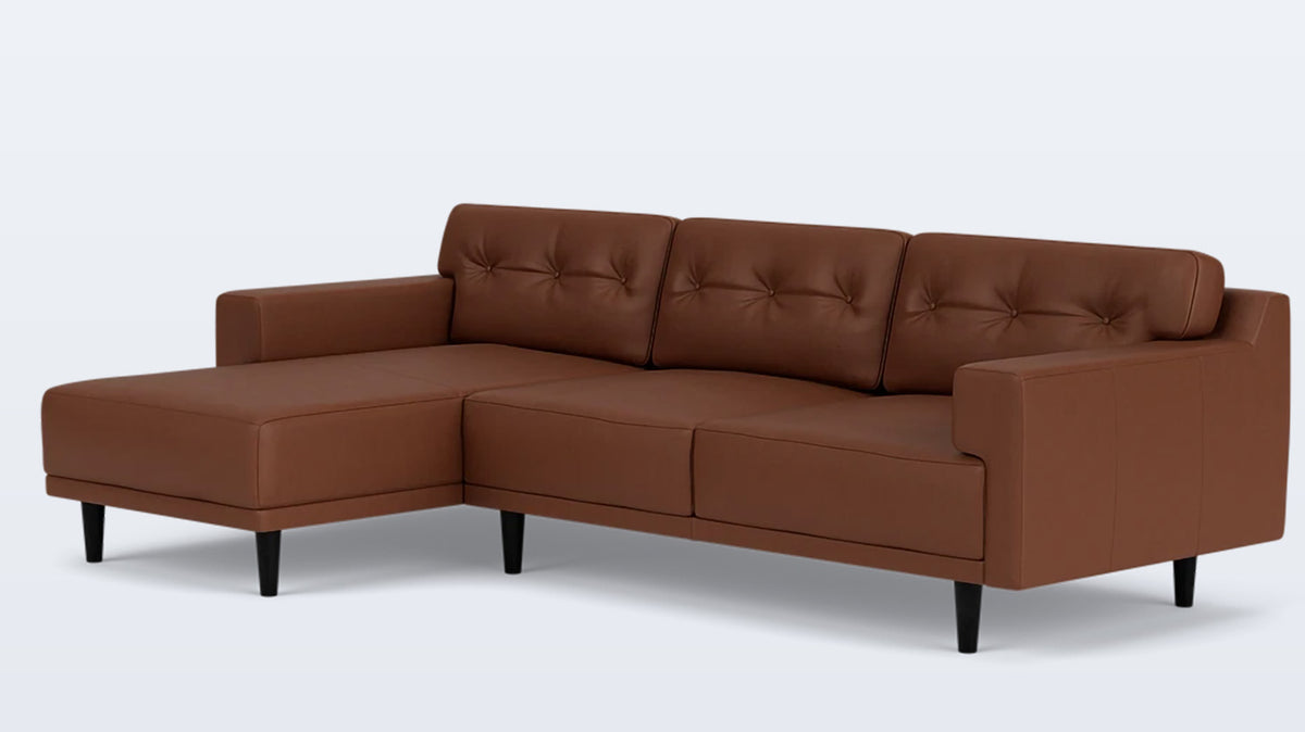 remi 2-piece sectional (button) - leather