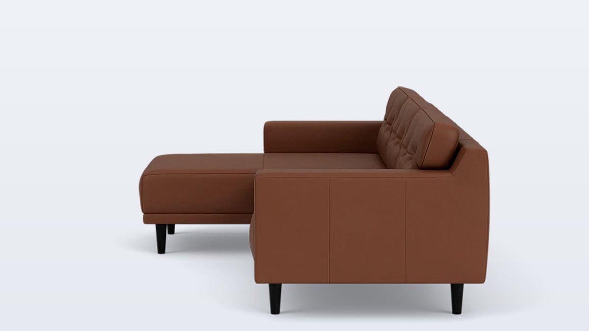 remi 2-piece sectional (button) - leather