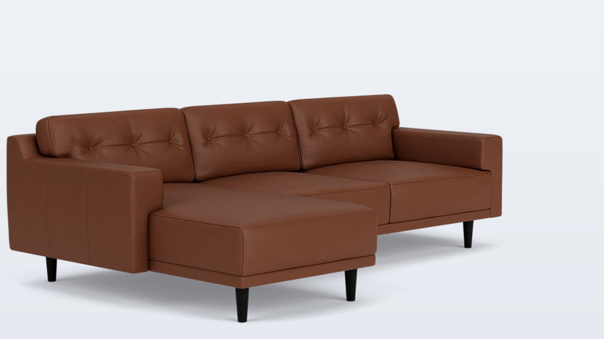 remi 2-piece sectional (button) - leather