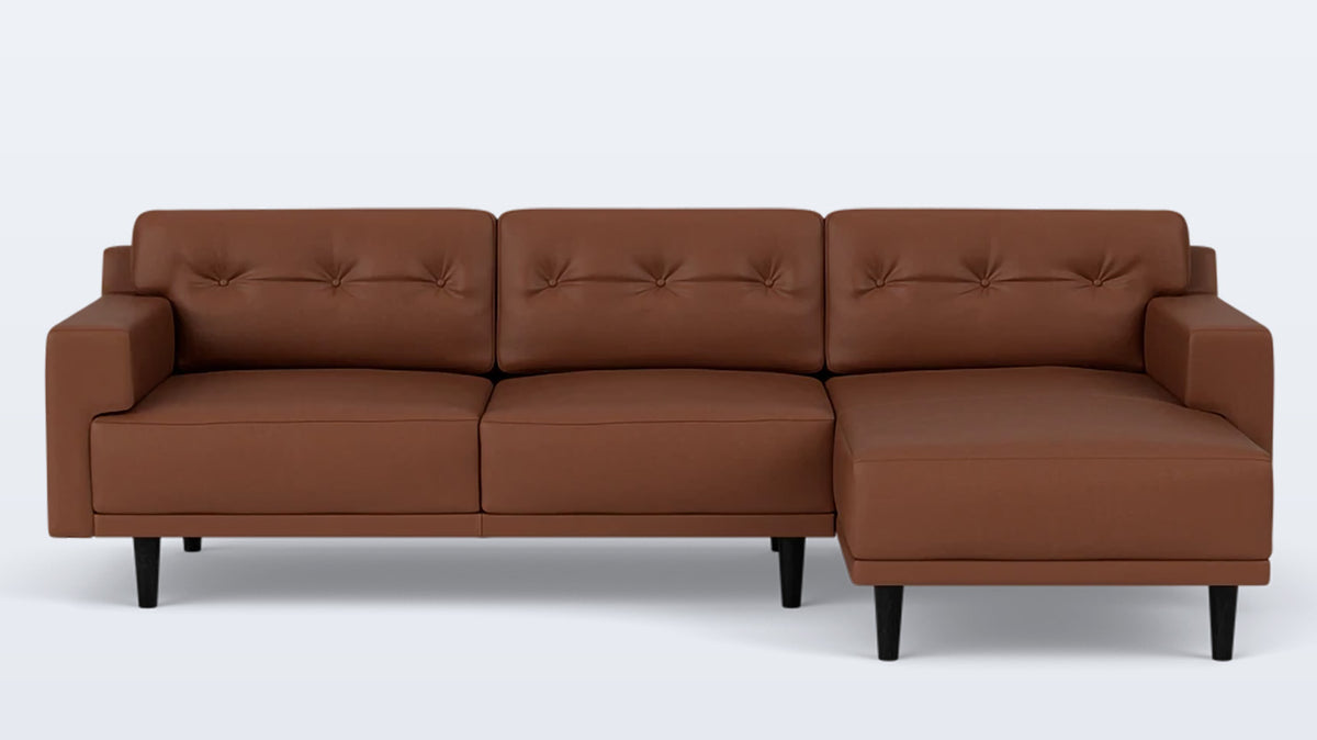 remi 2-piece sectional (button) - leather