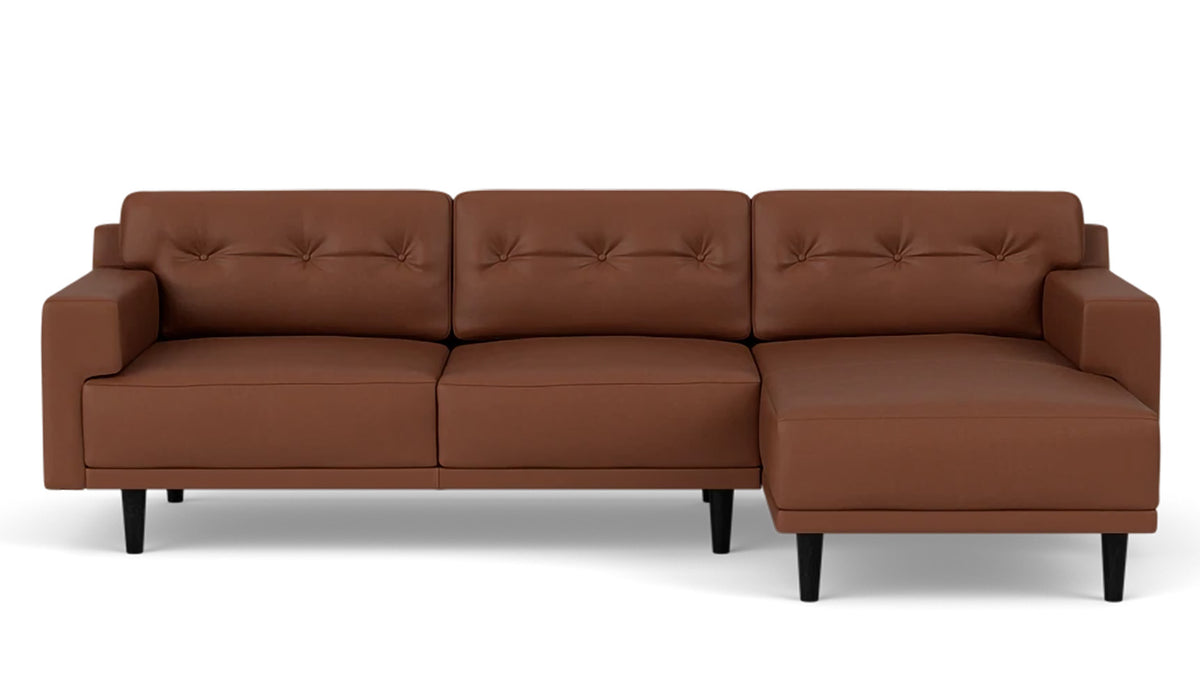 remi 2-piece sectional (button) - leather