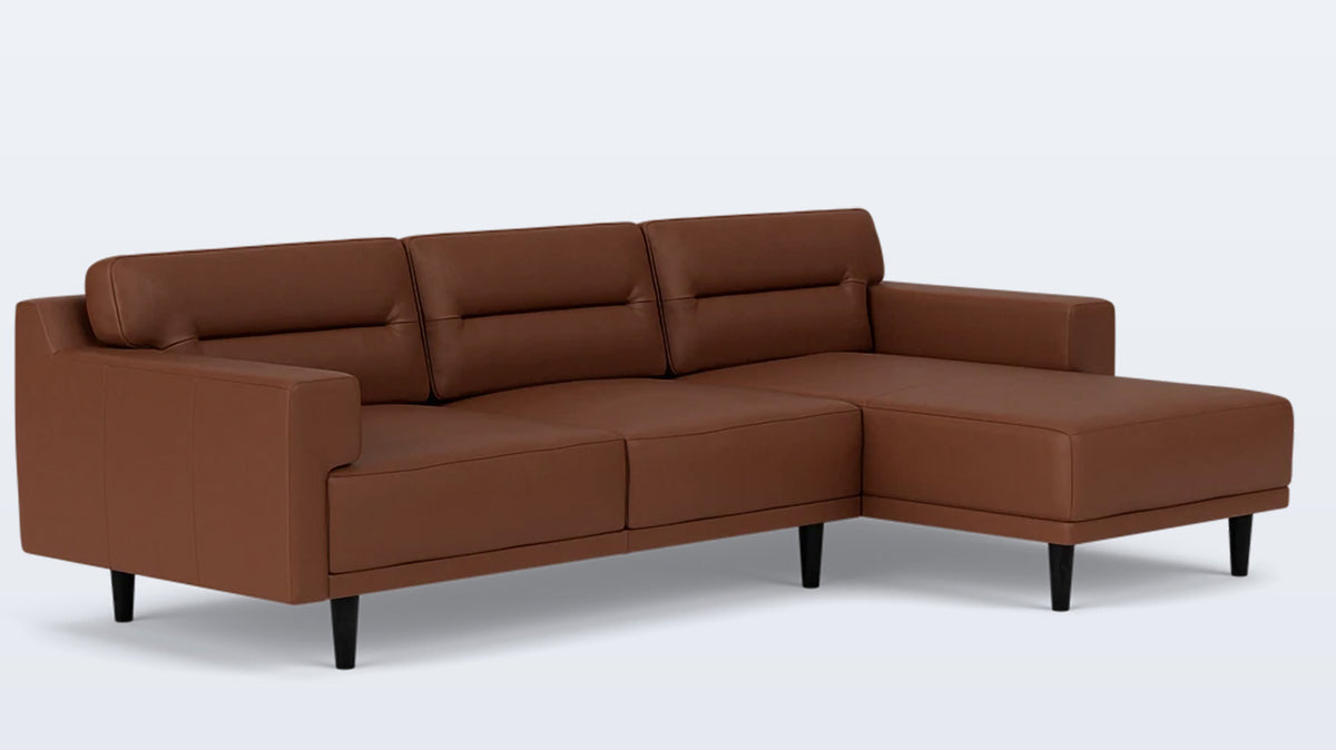 remi 2-piece sectional (horizontal pull) - leather