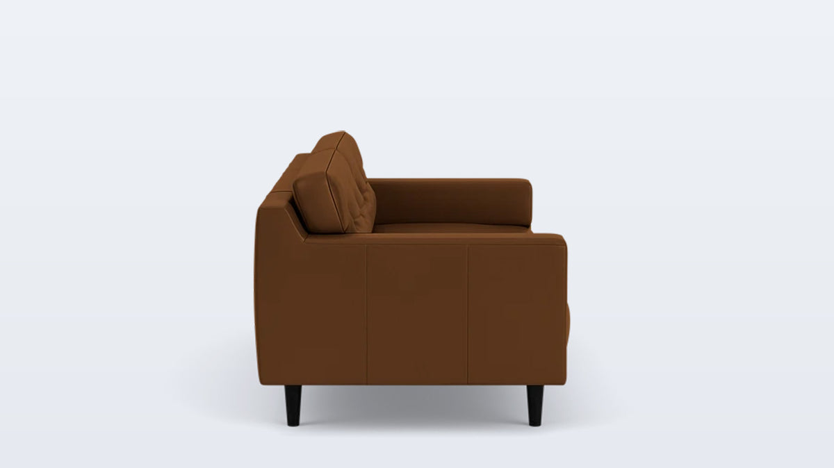 remi 87&quot; sofa (button) - leather