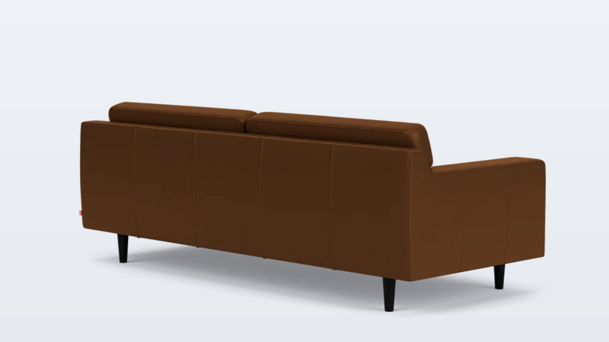 remi 87&quot; sofa (button) - leather