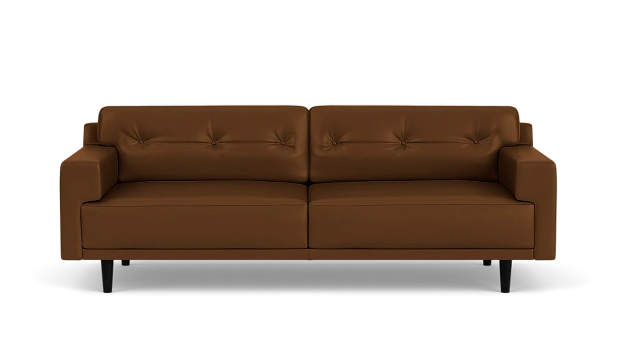 remi 87&quot; sofa (button) - leather