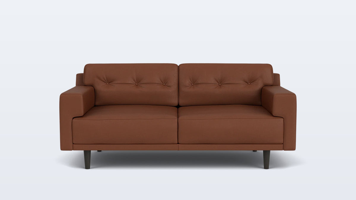 remi loveseat (button) - leather