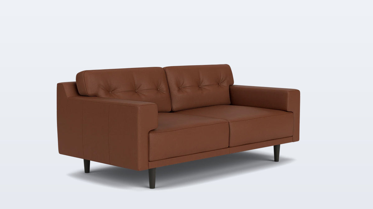 remi loveseat (button) - leather