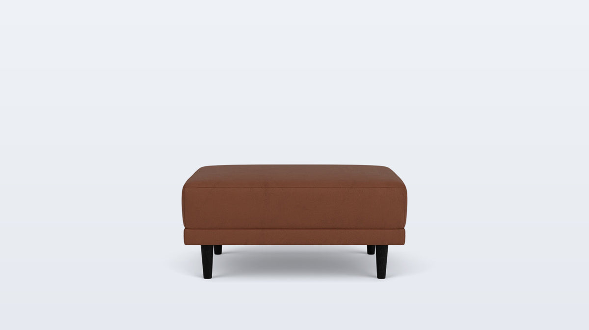 remi ottoman - leather