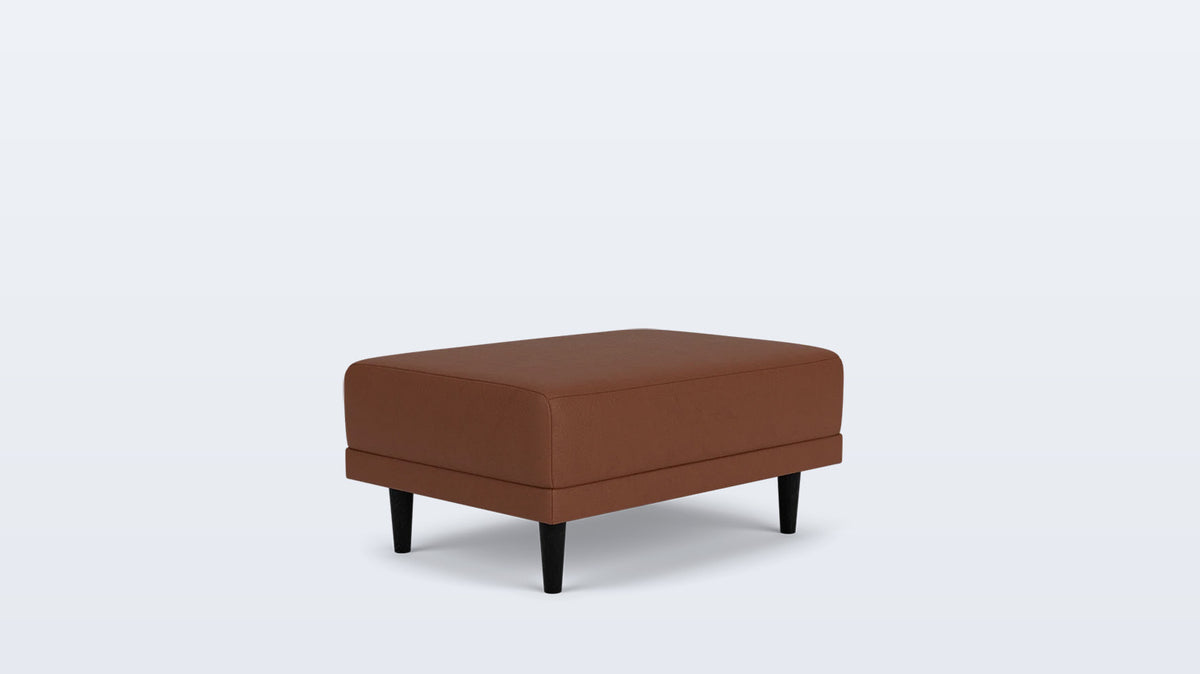 remi ottoman - leather