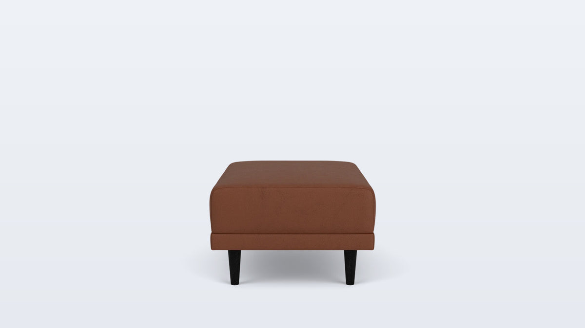 remi ottoman - leather