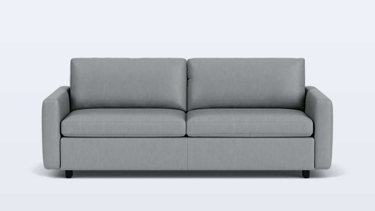 reva queen sleeper sofa - leather