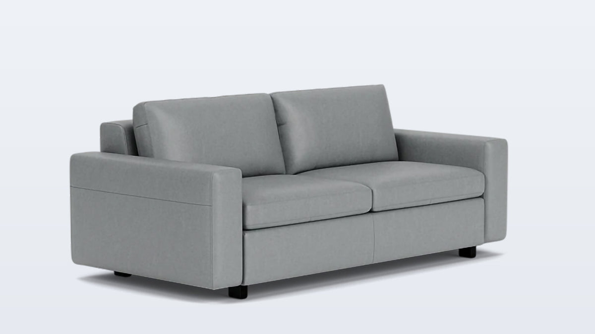 reva double sleeper sofa - leather