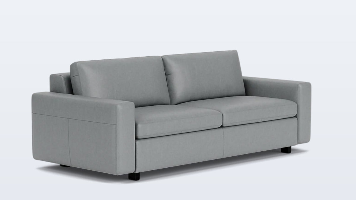 reva queen sleeper sofa - leather