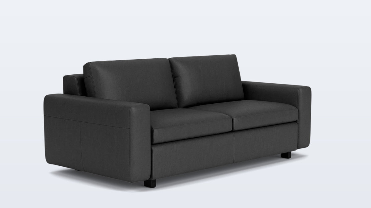 reva storage loveseat - leather