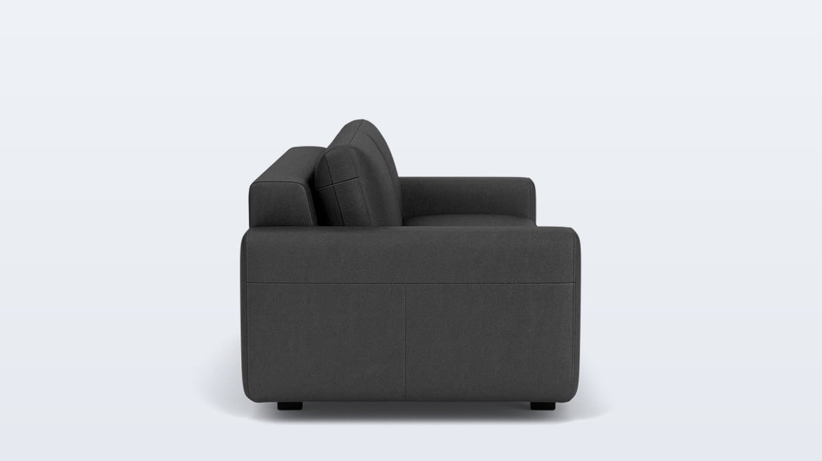 reva storage loveseat - leather