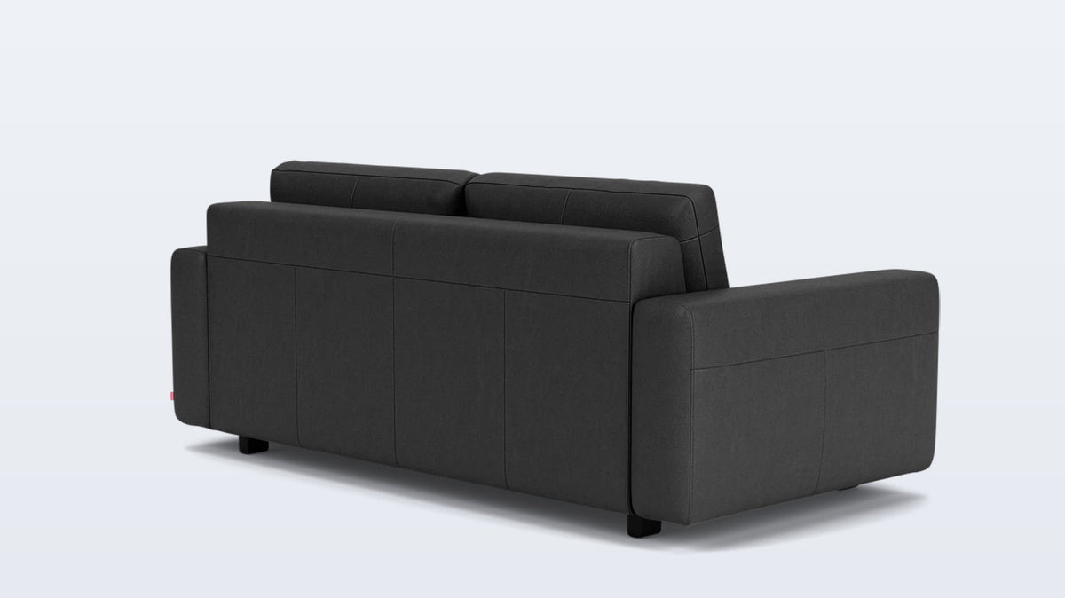 reva storage loveseat - leather