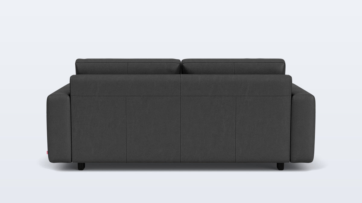 reva storage loveseat - leather