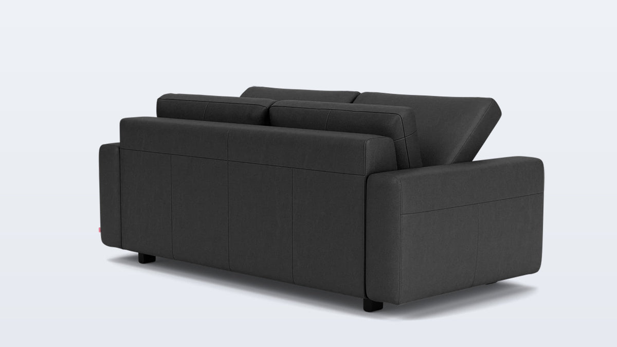 reva storage loveseat - leather