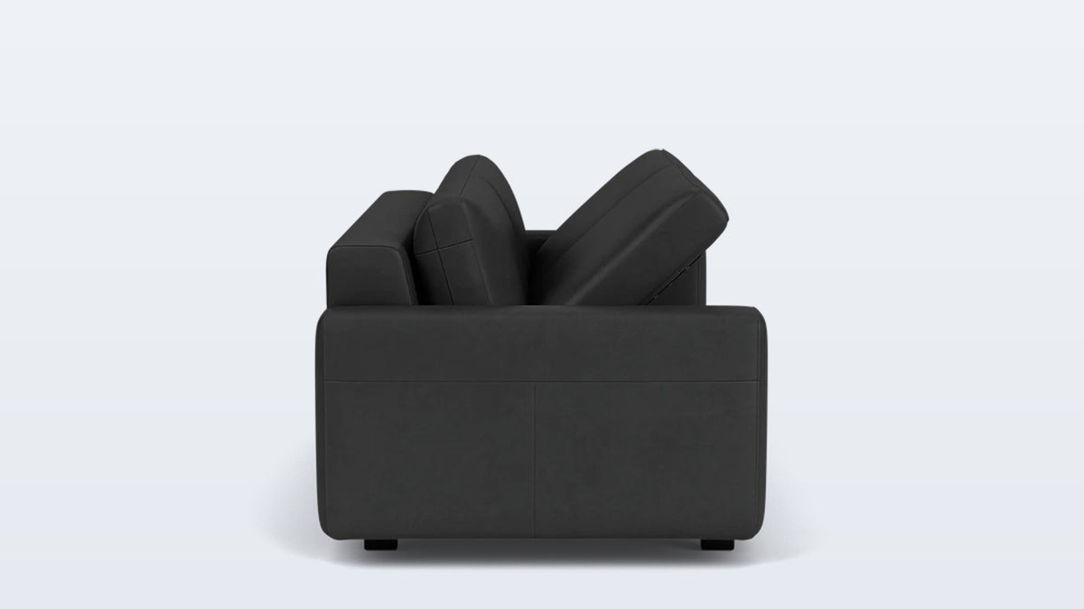 reva storage sofa - leather