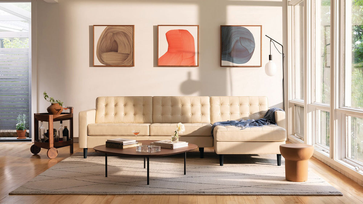 reverie 2-piece sectional - leather