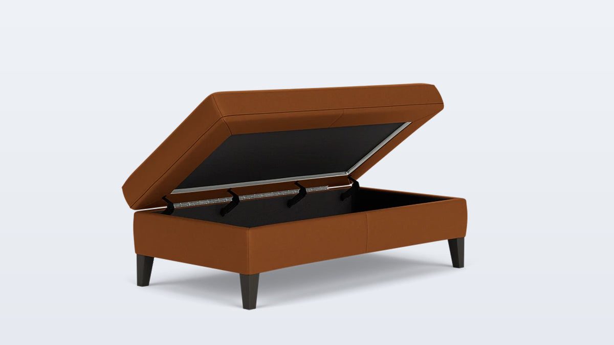 salema storage ottoman - leather