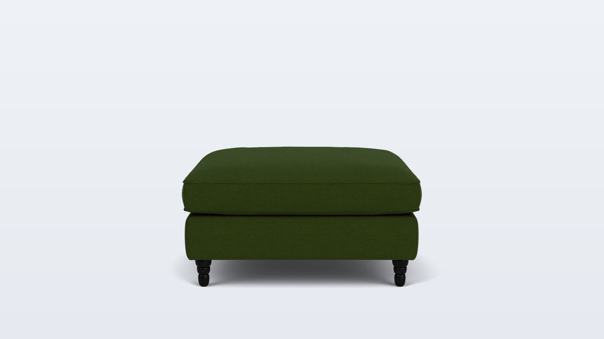 slope rectangular ottoman - fabric