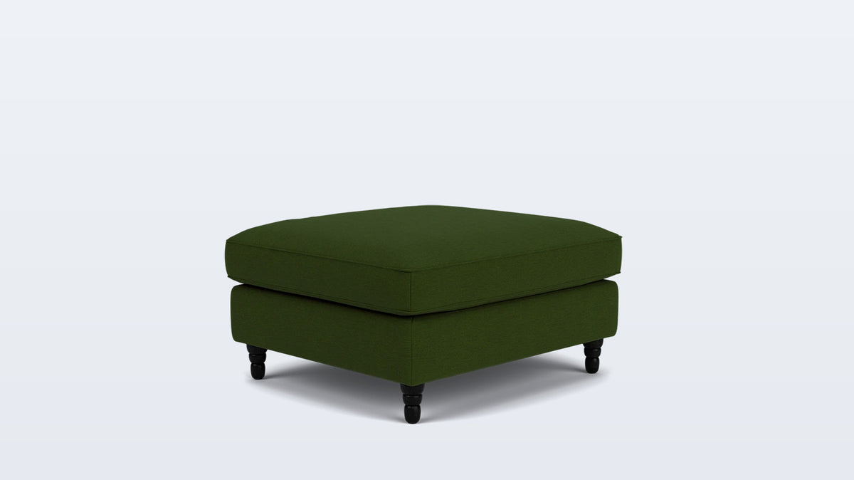 slope rectangular ottoman - fabric