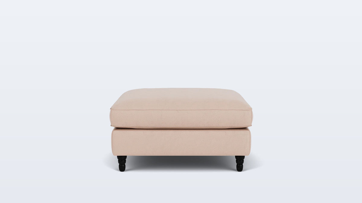 slope rectangular ottoman - leather