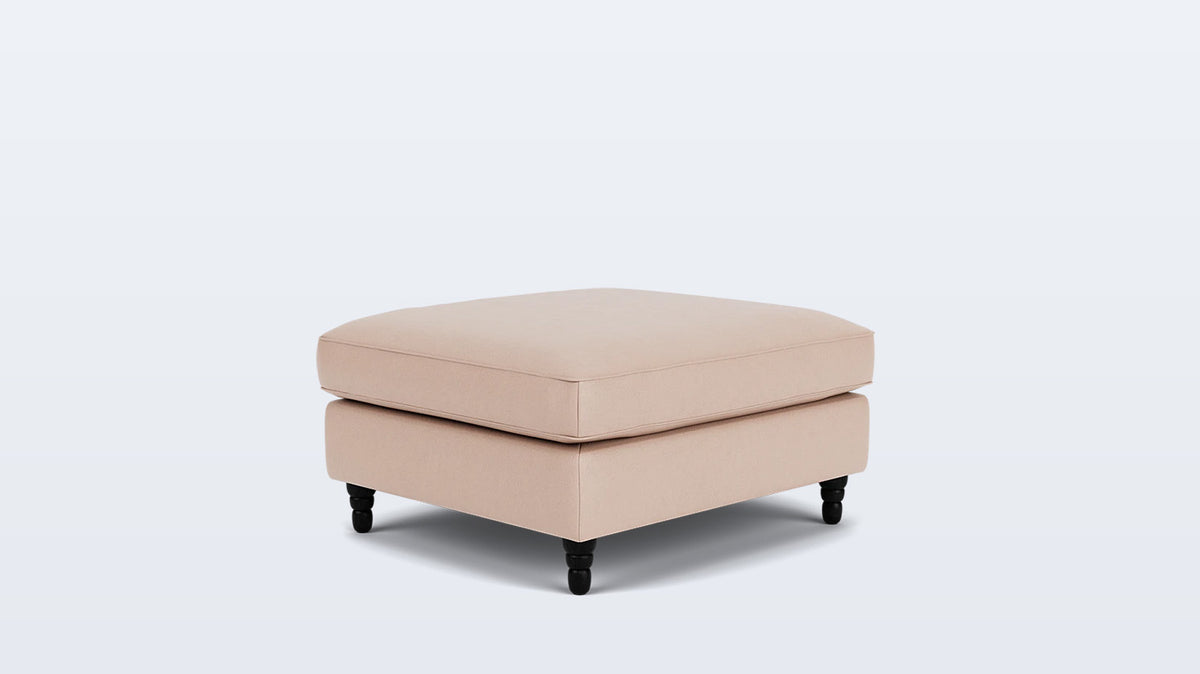 slope rectangular ottoman - leather