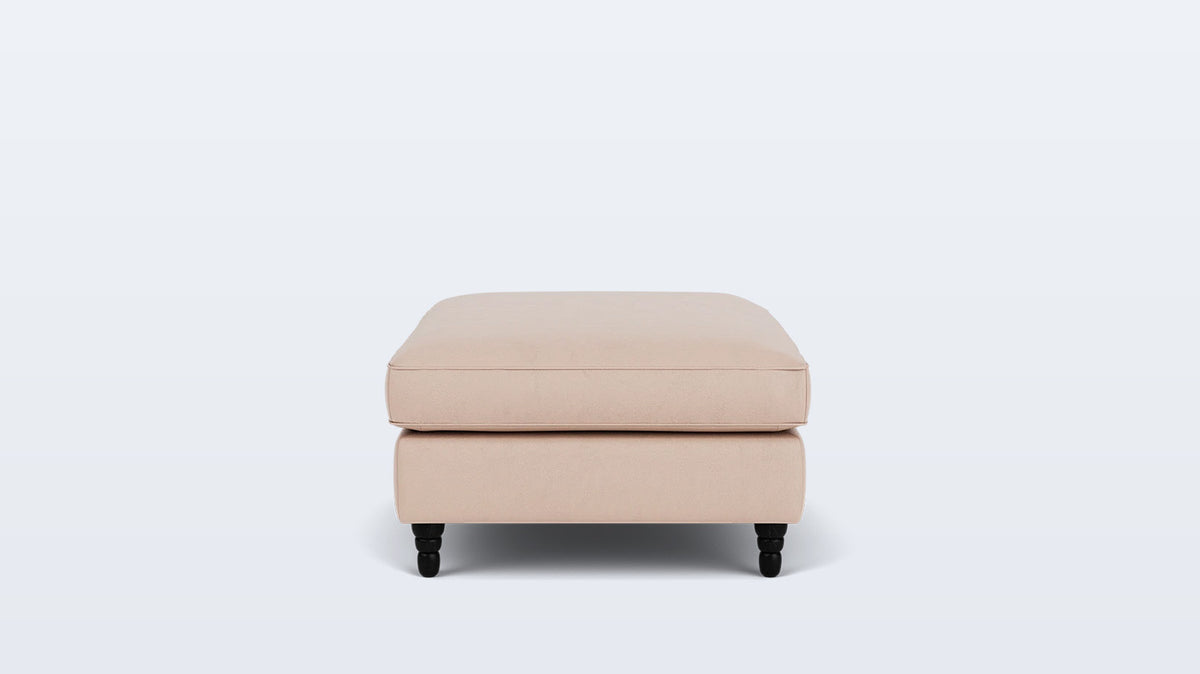 slope rectangular ottoman - leather