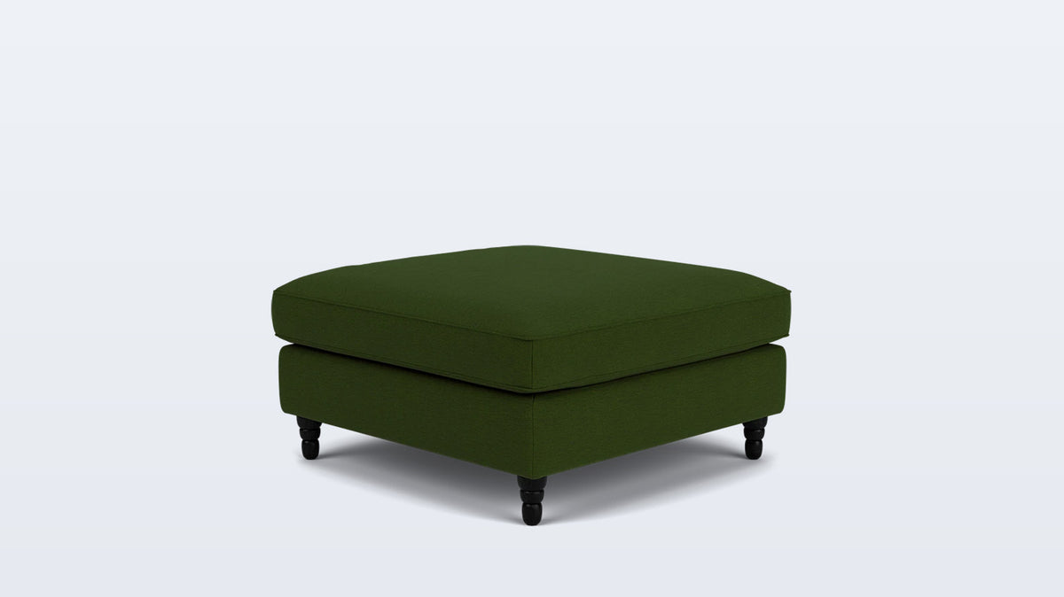 slope square ottoman - fabric