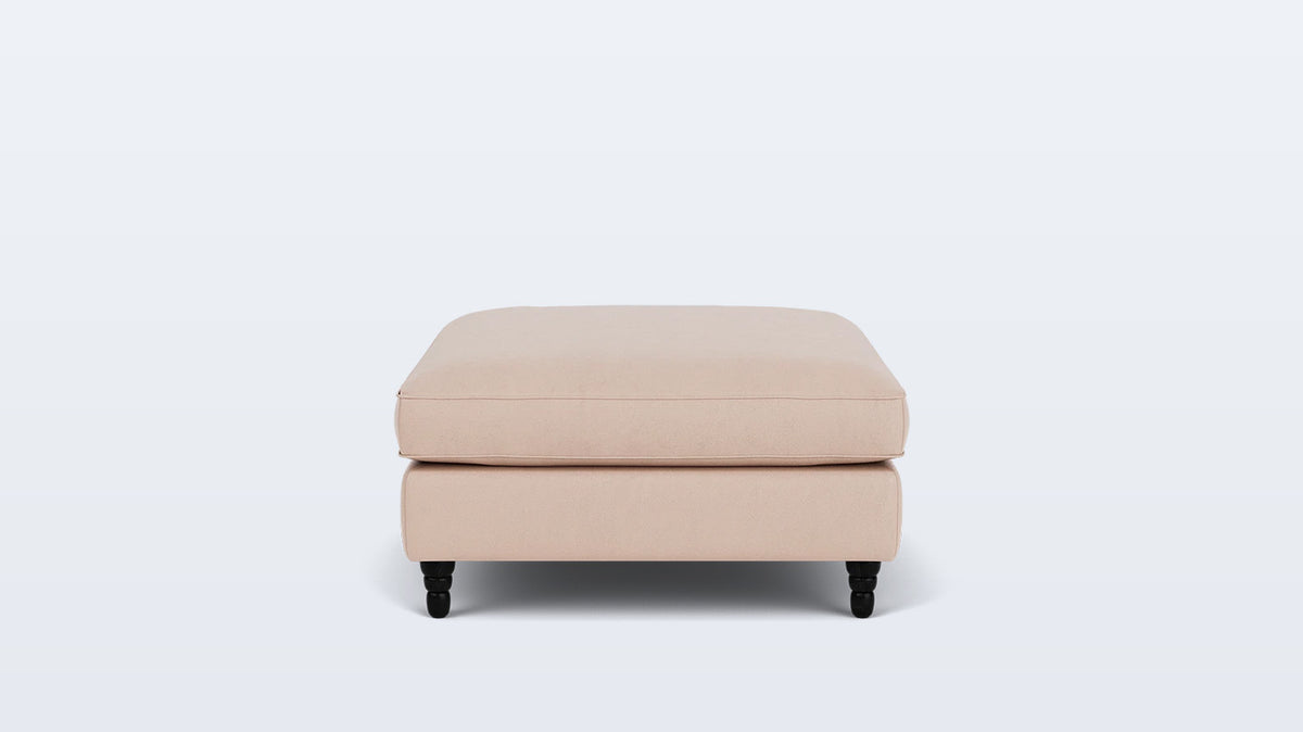 slope square ottoman - leather