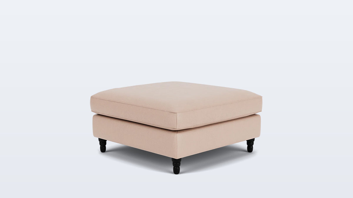 slope square ottoman - leather