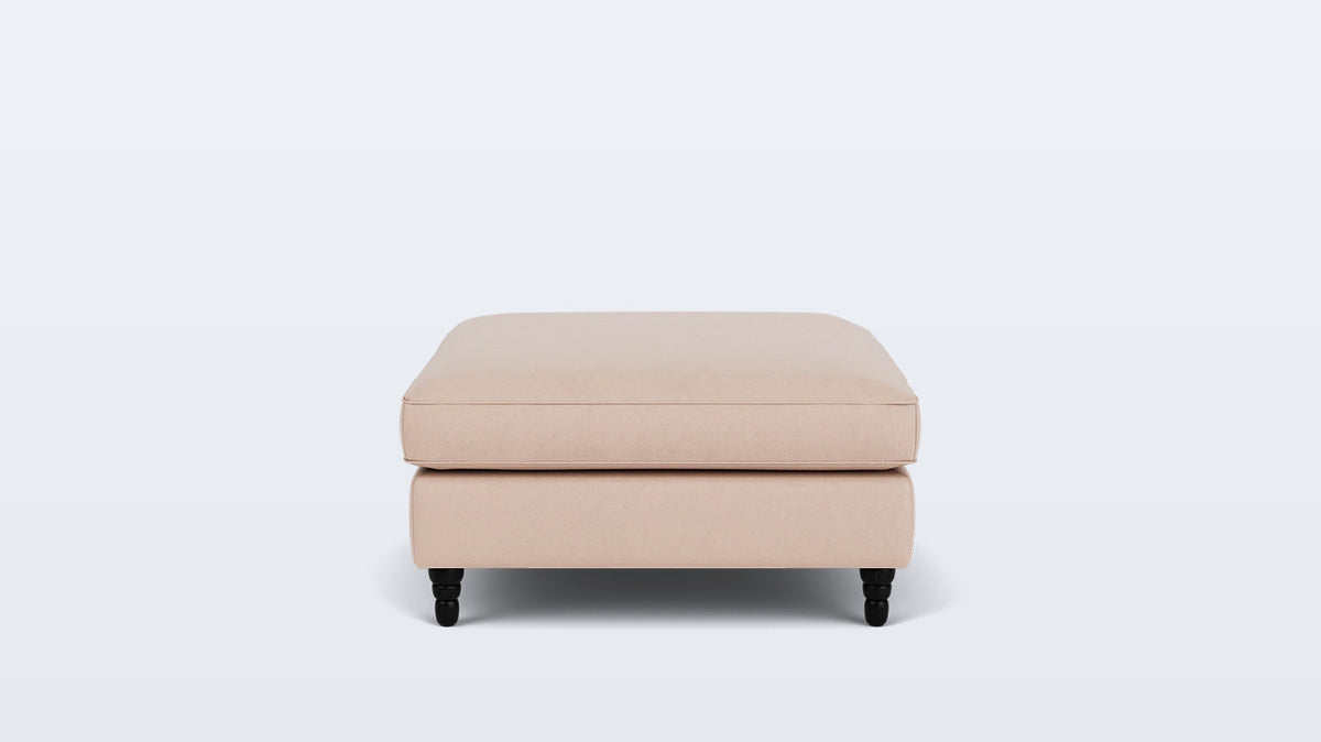 slope square ottoman - leather