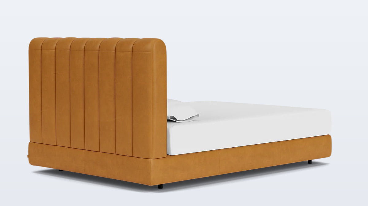 stage bed (channel moon headboard) - leather