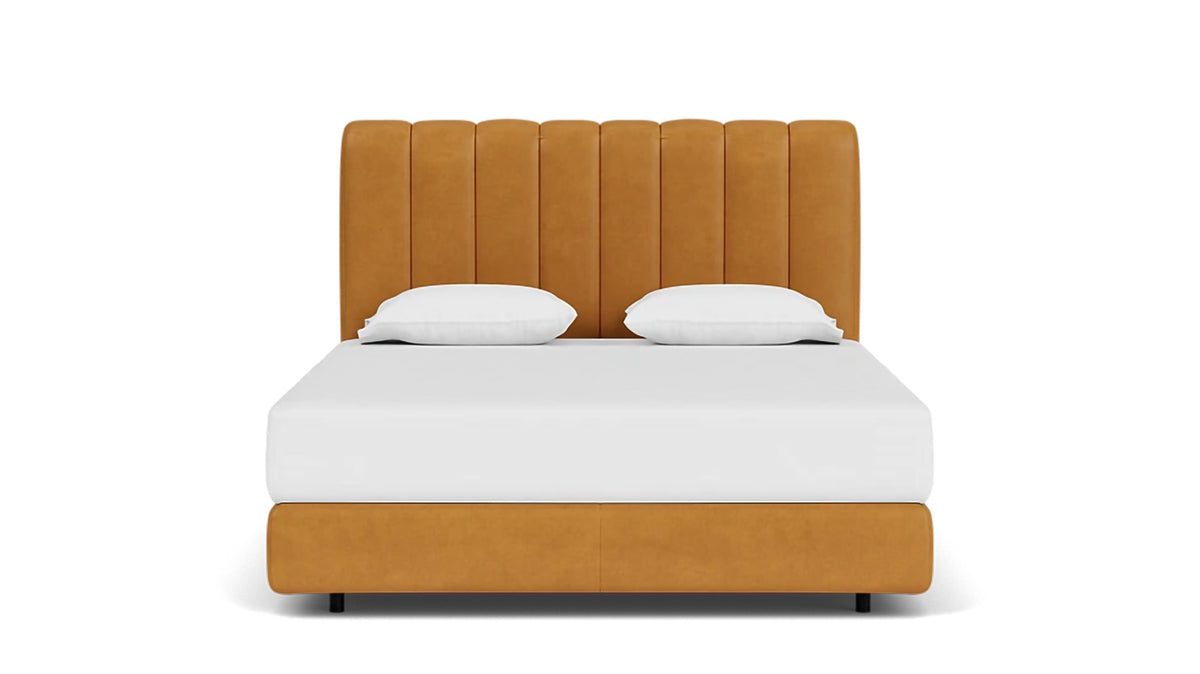 stage bed (channel moon headboard) - leather