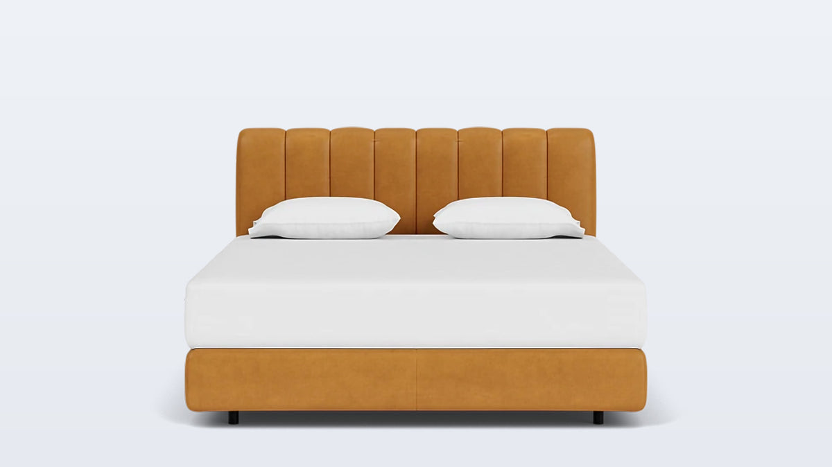 stage bed (channel moon headboard) - leather