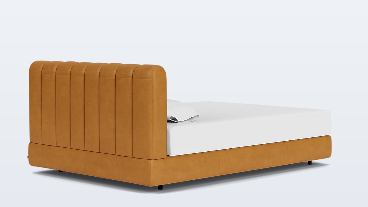 stage bed (channel moon headboard) - leather