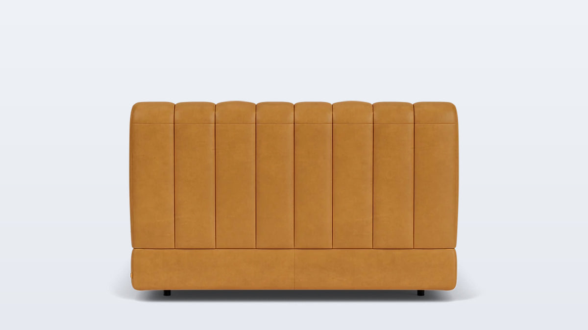 stage bed (channel moon headboard) - leather