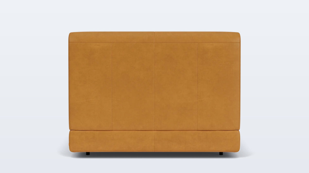 stage bed (moon headboard) - leather