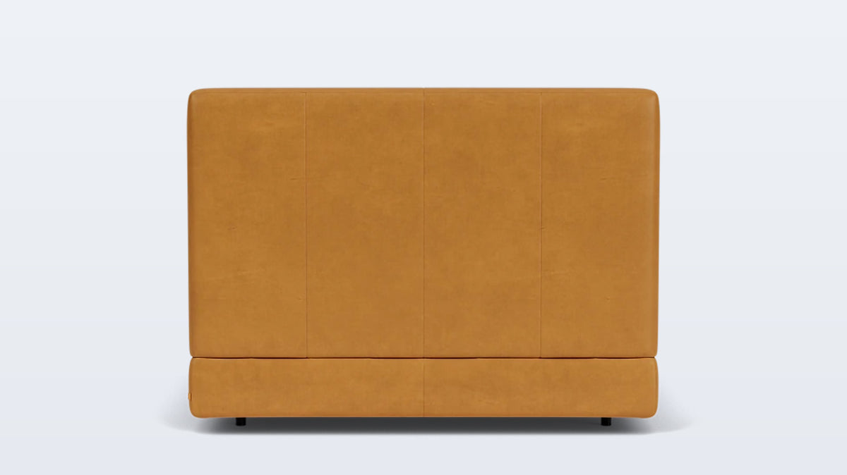 stage bed (track headboard) - leather