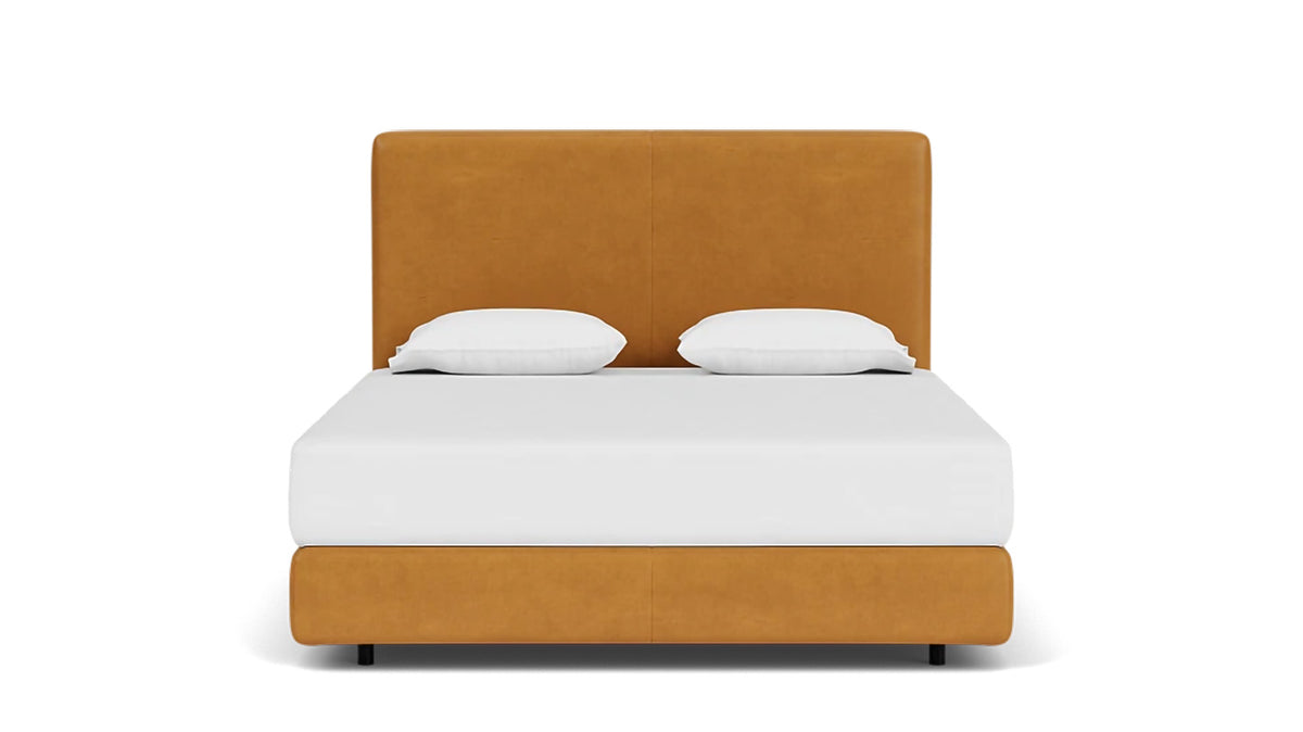 stage bed (track headboard) - leather