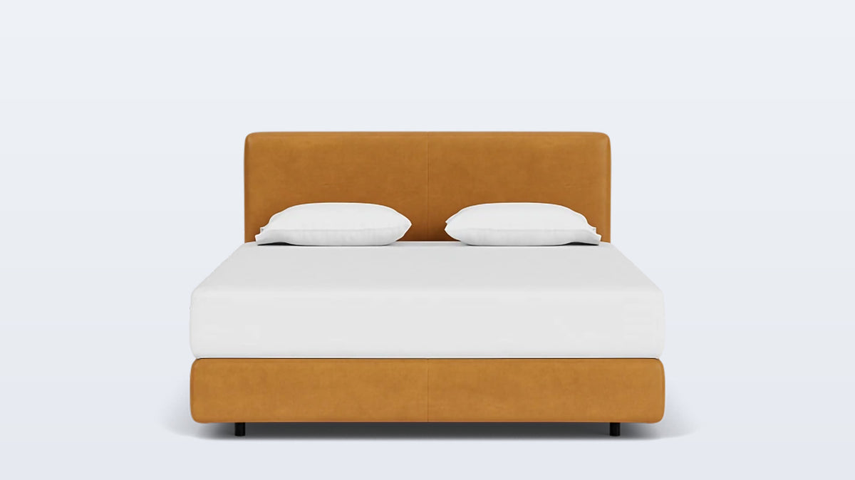 stage bed (track headboard) - leather