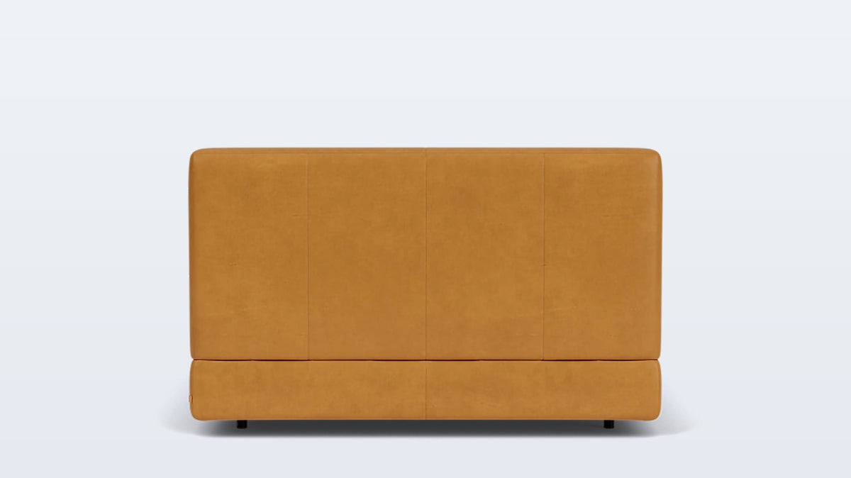 stage bed (track headboard) - leather